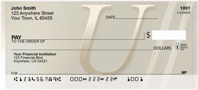 Golden Monogram U Personal Checks | BBI-59