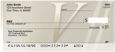 Golden Monogram V Personal Checks | BBI-60