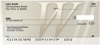 Golden Monogram W Personal Checks | BBI-61