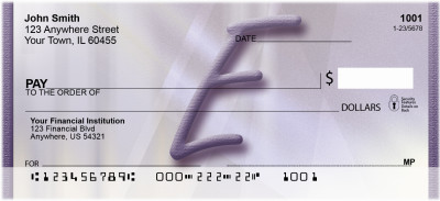 Prosperous Purple Monogram E Personal Checks | BBI-69