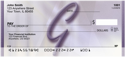 Prosperous Purple Monogram G Personal Checks | BBI-71