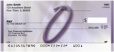 Prosperous Purple Monogram O Personal Checks | BBI-79