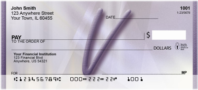 Prosperous Purple Monogram V Personal Checks | BBI-86