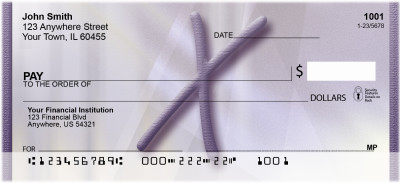 Prosperous Purple Monogram X Personal Checks | BBI-88
