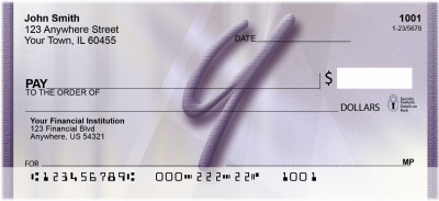 Prosperous Purple Monogram Y Personal Checks | BBI-89