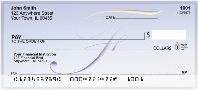 Softly Monogram F  Personal Checks | BBI-96