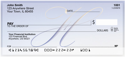 Softly Monogram H  Personal Checks | BBI-98
