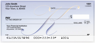 Softly Monogram K  Personal Checks | BBJ-02