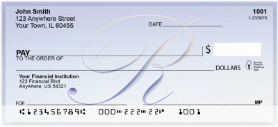 Softly Monogram R  Personal Checks | BBJ-09