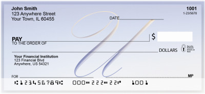 Softly Monogram U  Personal Checks | BBJ-12