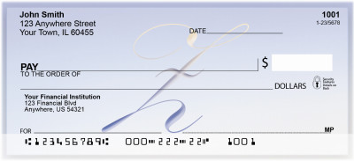 Softly Monogram Z  Personal Checks | BBJ-17
