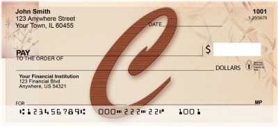 Strength And Longevity Monogram C Personal Checks | BBJ-20