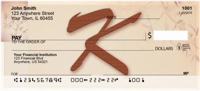 Strength And Longevity Monogram K Personal Checks | BBJ-28