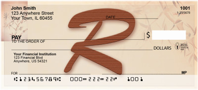 Strength And Longevity Monogram R Personal Checks | BBJ-35