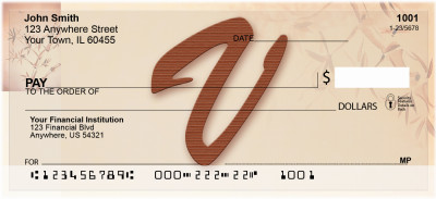 Strength And Longevity Monogram V Personal Checks | BBJ-39