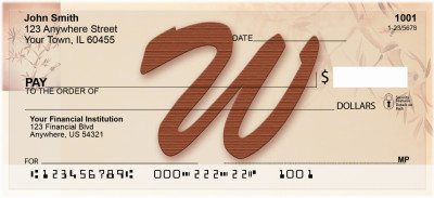 Strength And Longevity Monogram W Personal Checks | BBJ-40