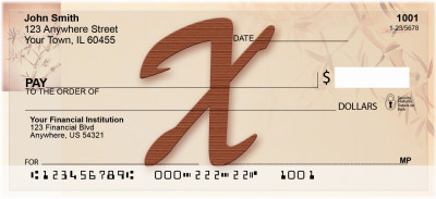 Strength And Longevity Monogram X Personal Checks | BBJ-41