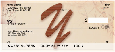 Strength And Longevity Monogram Y Personal Checks | BBJ-42