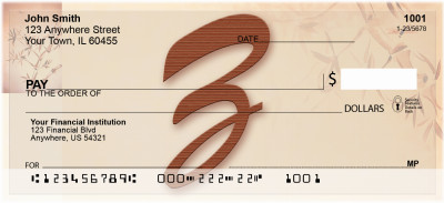 Strength And Longevity Monogram Z Personal Checks | BBJ-43