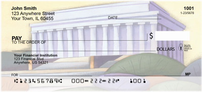 Washington And Lincoln Memorials Personal Checks | BBK-27