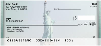 Colorful Statue Of Liberty Personal Checks | BBK-38