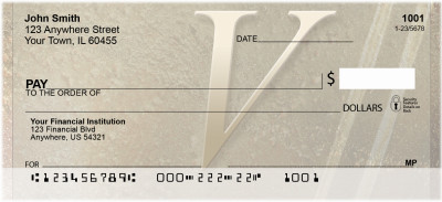 Stoned Gold Monogram - V | BCC-84