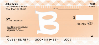  Whimsical Monmogram On Gingham - B | BCD-43