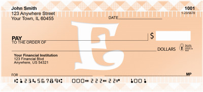  Whimsical Monmogram On Gingham - E | BCD-46
