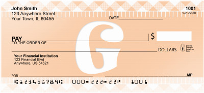  Whimsical Monmogram On Gingham - G | BCD-48