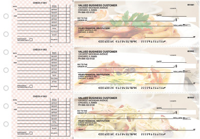 Italian Cuisine Accounts Payable Designer Business Checks | BU3-CDS05-DED