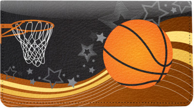 Basketball Leather Checkbook Cover | CDP-06-L