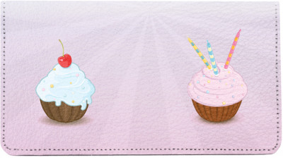 More Cupcakes Leather Checkbook Cover | CDP-19-L
