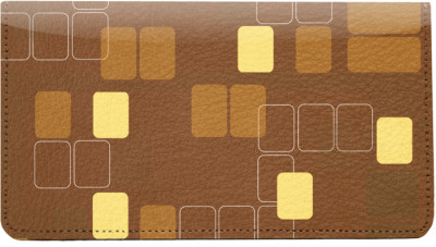 Retro Squares Leather Checkbook Cover | CDP-GEP52