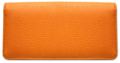 Orange Leather Checkbook Cover | CLP-ORG01