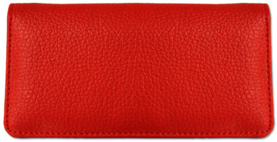 Red Textured Leather Checkbook Cover | CLP-RED03