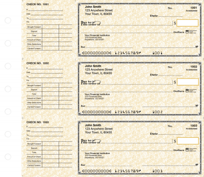 Deskset Parchment Personal Checks | DS-TPM01