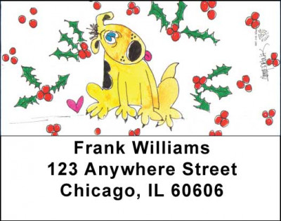 Holiday Puppy Address Labels | LBAMY-12