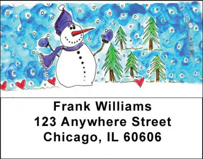Snowman Address Labels | LBAMY-14