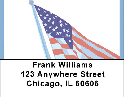 Old Glory Address Labels | LBBBA-39