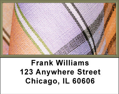 Peachy Plaids Address Labels | LBBBD-31