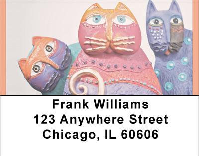 Artistic Cats Address Labels | LBBBD-84