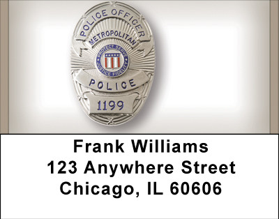 Police Badge Address Labels | LBBBE-80