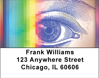 Rainbow Eyes Address Labels | LBBBF-25