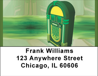 Music In Retro Address Labels | LBBBF-91