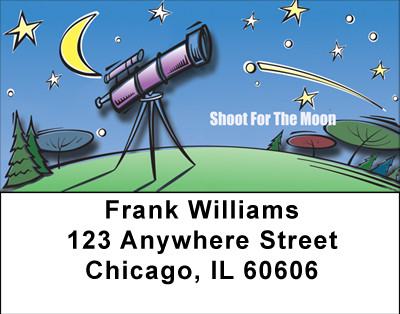 Shoot For The Moon Address Labels | LBBBG-08