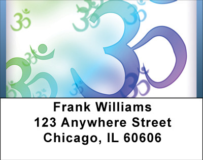 Sacred Aum Symbol Address Labels | LBBBG-41