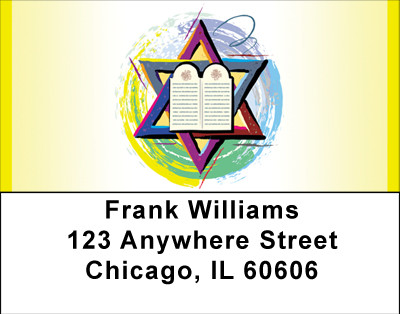 Star Of David Address Labels | LBBBG-42