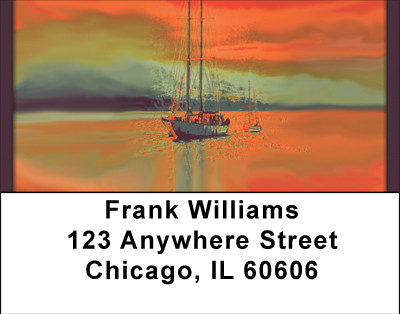 Sails In The Sunset Address Labels | LBBBH-51