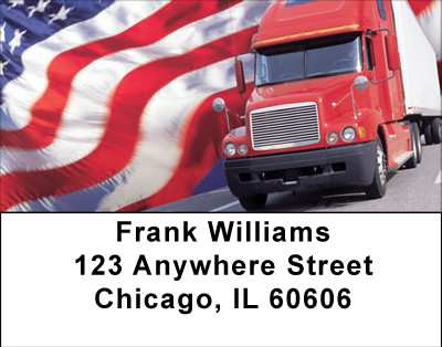 Patriotic Truckers Address Labels | LBBBH-77