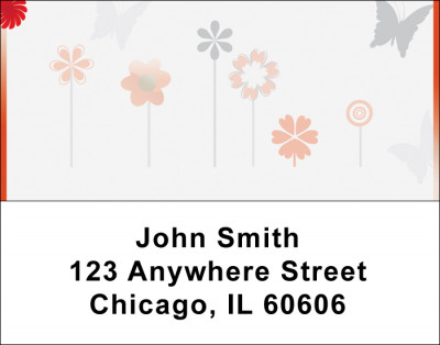 Butterflies Floating Address Labels | LBGEO-22
